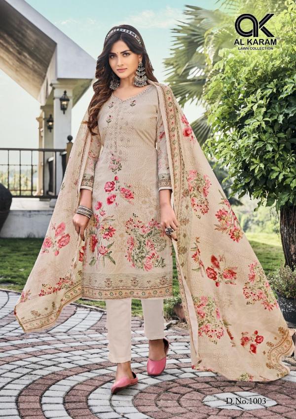 Al Karam Gulfam Vol-1 Cotton Embroidered Dress Material Collection